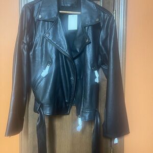 Women's Black fox Leather Jacket